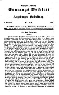 Augsburger Postzeitung. Sonntags-Beiblatt (Augsburger Postzeitung) Sonntag 5. November 1854