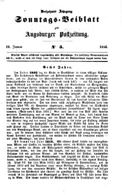 Augsburger Postzeitung. Sonntags-Beiblatt (Augsburger Postzeitung) Sonntag 16. Januar 1853