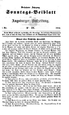 Augsburger Postzeitung. Sonntags-Beiblatt (Augsburger Postzeitung) Sonntag 1. Mai 1853