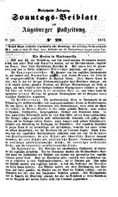 Augsburger Postzeitung. Sonntags-Beiblatt (Augsburger Postzeitung) Sonntag 17. Juli 1853