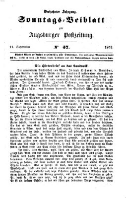 Augsburger Postzeitung. Sonntags-Beiblatt (Augsburger Postzeitung) Sonntag 11. September 1853