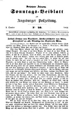 Augsburger Postzeitung. Sonntags-Beiblatt (Augsburger Postzeitung) Sonntag 2. Oktober 1853