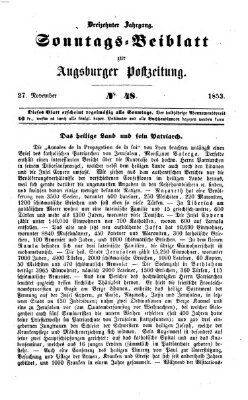 Augsburger Postzeitung. Sonntags-Beiblatt (Augsburger Postzeitung) Sonntag 27. November 1853