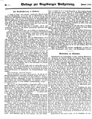 Augsburger Postzeitung Dienstag 2. Januar 1855