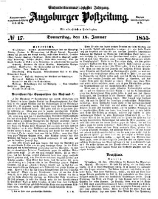 Augsburger Postzeitung Donnerstag 18. Januar 1855