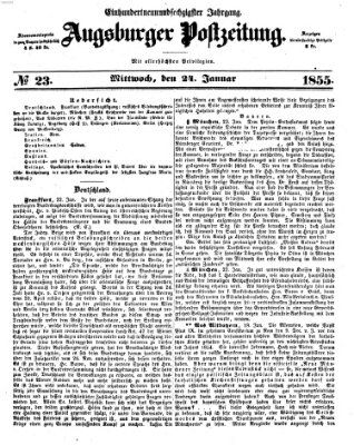 Augsburger Postzeitung Mittwoch 24. Januar 1855