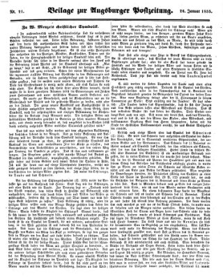 Augsburger Postzeitung Freitag 26. Januar 1855