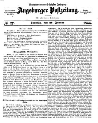 Augsburger Postzeitung Sonntag 28. Januar 1855