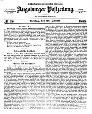 Augsburger Postzeitung Montag 29. Januar 1855