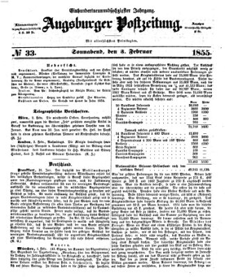 Augsburger Postzeitung Samstag 3. Februar 1855