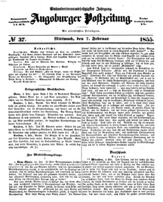 Augsburger Postzeitung Mittwoch 7. Februar 1855