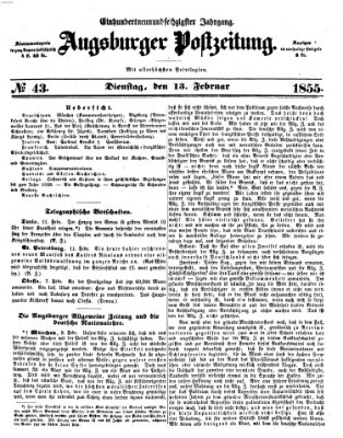 Augsburger Postzeitung Dienstag 13. Februar 1855