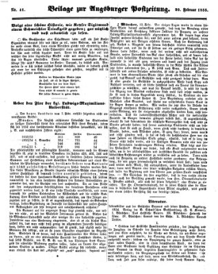 Augsburger Postzeitung Dienstag 20. Februar 1855