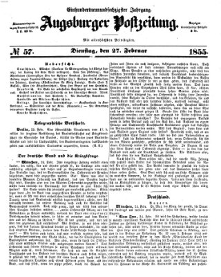 Augsburger Postzeitung Dienstag 27. Februar 1855