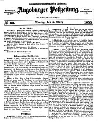 Augsburger Postzeitung Montag 5. März 1855