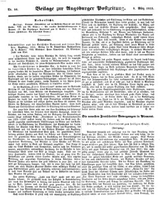 Augsburger Postzeitung Freitag 9. März 1855