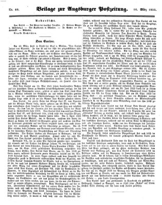 Augsburger Postzeitung Freitag 16. März 1855