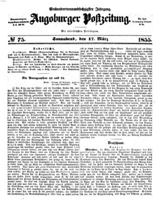 Augsburger Postzeitung Samstag 17. März 1855