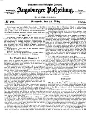 Augsburger Postzeitung Mittwoch 21. März 1855