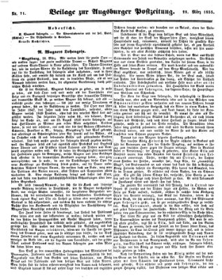 Augsburger Postzeitung Mittwoch 28. März 1855