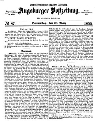 Augsburger Postzeitung Donnerstag 29. März 1855