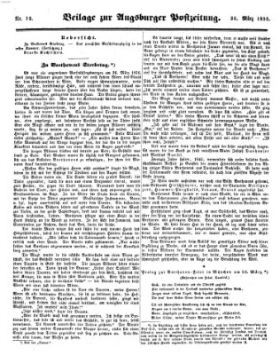 Augsburger Postzeitung Freitag 30. März 1855