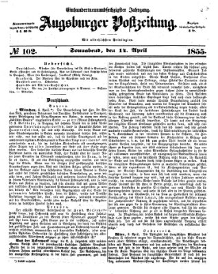 Augsburger Postzeitung Samstag 14. April 1855