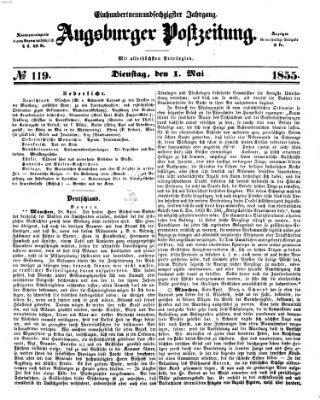 Augsburger Postzeitung Dienstag 1. Mai 1855