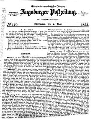 Augsburger Postzeitung Mittwoch 2. Mai 1855