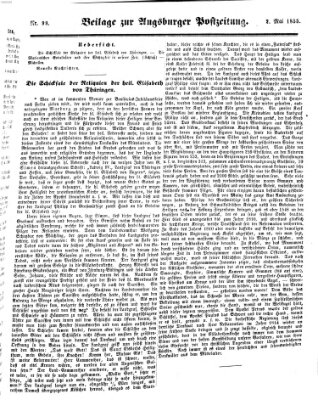 Augsburger Postzeitung Mittwoch 2. Mai 1855