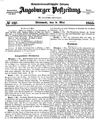 Augsburger Postzeitung Mittwoch 9. Mai 1855