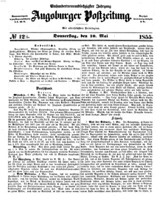 Augsburger Postzeitung Donnerstag 10. Mai 1855