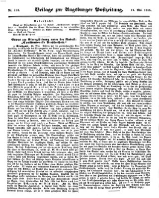 Augsburger Postzeitung Samstag 19. Mai 1855