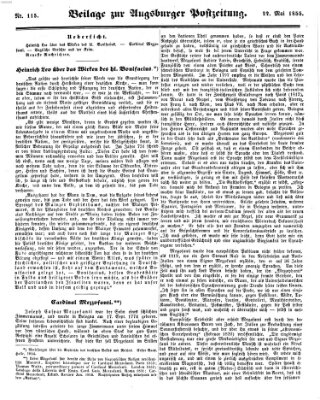 Augsburger Postzeitung Dienstag 22. Mai 1855