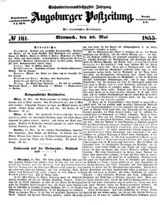 Augsburger Postzeitung Mittwoch 23. Mai 1855