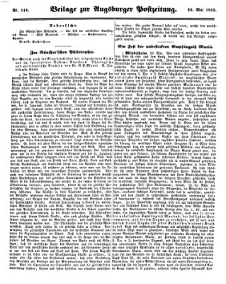 Augsburger Postzeitung Mittwoch 23. Mai 1855