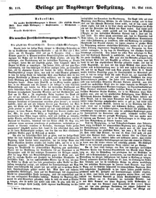 Augsburger Postzeitung Freitag 25. Mai 1855