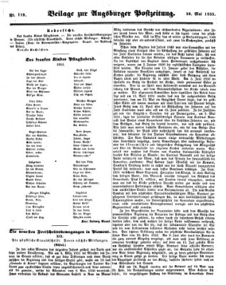 Augsburger Postzeitung Samstag 26. Mai 1855