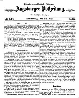 Augsburger Postzeitung Donnerstag 31. Mai 1855