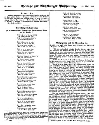 Augsburger Postzeitung Donnerstag 31. Mai 1855