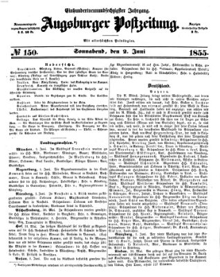 Augsburger Postzeitung Samstag 2. Juni 1855