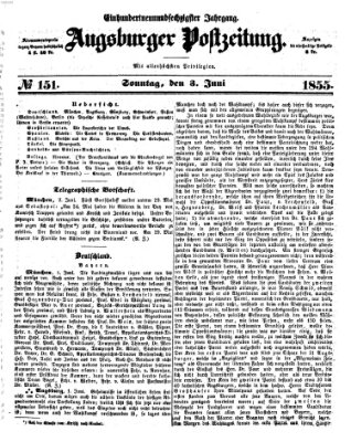 Augsburger Postzeitung Sonntag 3. Juni 1855