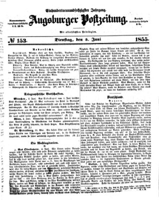 Augsburger Postzeitung Dienstag 5. Juni 1855