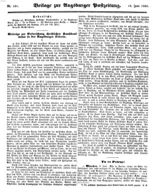 Augsburger Postzeitung Dienstag 12. Juni 1855