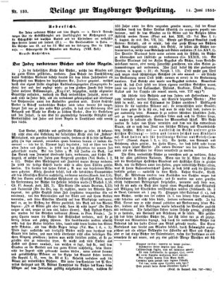 Augsburger Postzeitung Donnerstag 14. Juni 1855