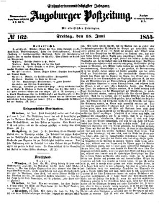 Augsburger Postzeitung Freitag 15. Juni 1855