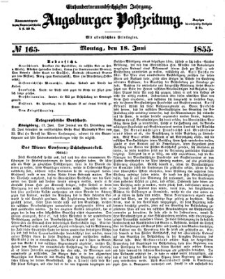 Augsburger Postzeitung Montag 18. Juni 1855