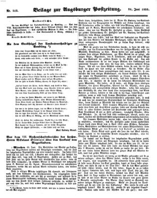 Augsburger Postzeitung Sonntag 24. Juni 1855