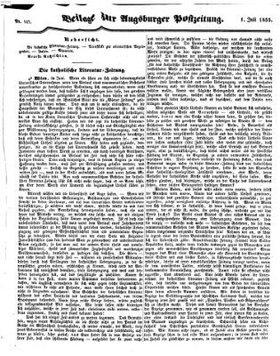 Augsburger Postzeitung Sonntag 1. Juli 1855