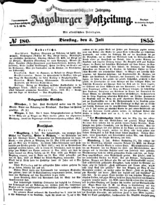 Augsburger Postzeitung Dienstag 3. Juli 1855